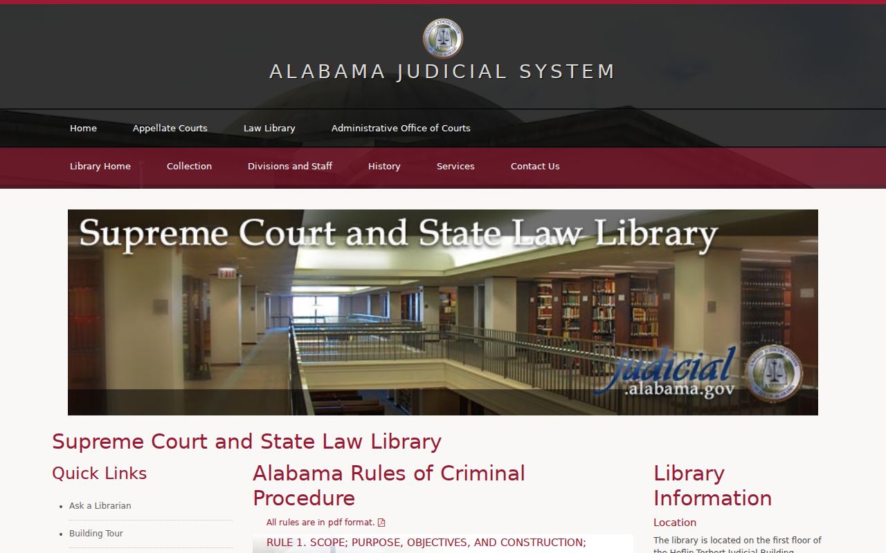 Alabama criminal procedure rules for Montgomery County criminal dockets